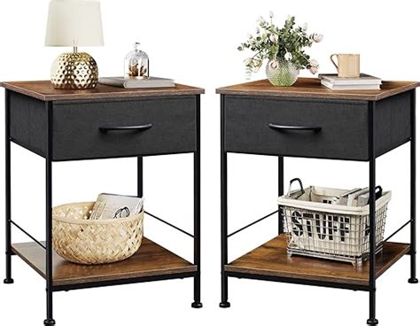 WLIVE Night Stand Set 2, Nightstands End Tables 